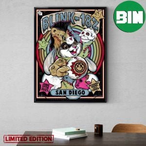 Blink-182 San Diego Event June 19 2023 San Diego Pechanga Arena California Home Decor Poster Canvas