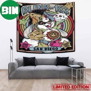 Blink-182 San Diego Event June 19 2023 San Diego Pechanga Arena California Home Decor Poster Tapestry