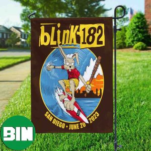 Blink-182 San Diego June 20 2023 Merch 2 Sides Garden House Flag