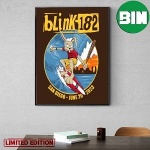 Blink-182 San Diego June 20 2023 Merch Home Decor Poster Canvas