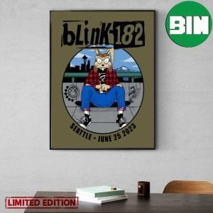 Blink-182 Seattle Event Tee x Seattle Kraken June 25 2023 Home Decor Poster Canvas