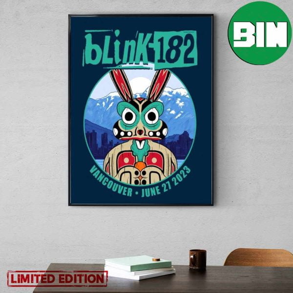 Blink-182 Vancouver June 27 2023 Vancouver Event Tee Home Decor Poster Canvas