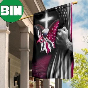 Breast Cancer Flag Eagle Faith Christian Cross Flag Family Presents For Outdoor Decoration 2 Sides Garden House Flag