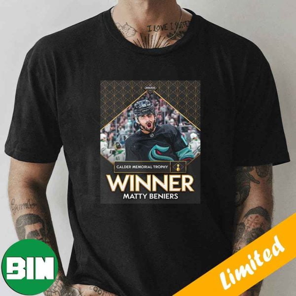 Calder Memorial Trophy Winner Matty Beniers NHL Awards 2023 T-Shirt