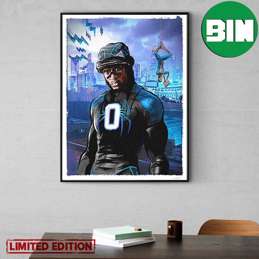 Carolina Panthers Into The Panther-Verse x Spider-Man Across The Spider-Verse Home Decor Poster-Canvas