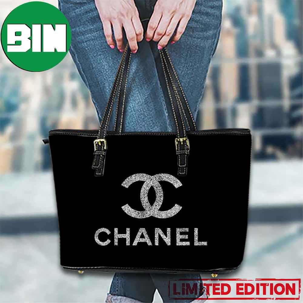 chanel tote bag black leather handbag