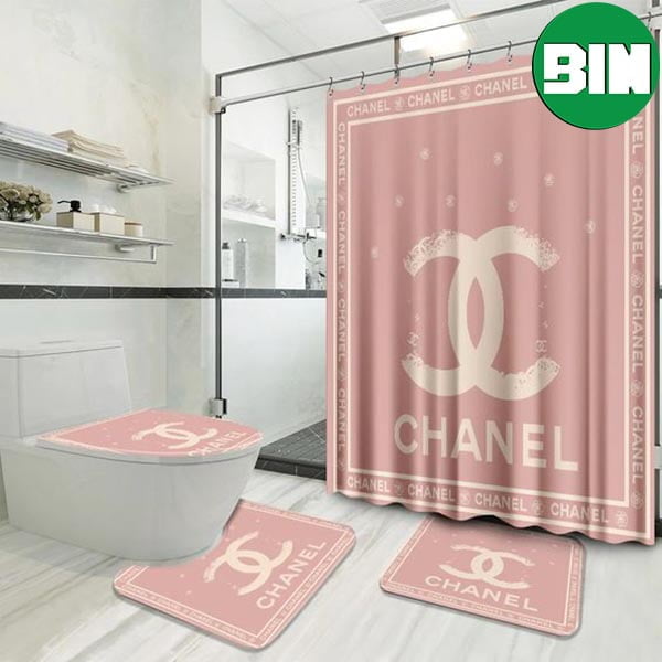Chanel Pinky Premium Fashion Luxury Brand Home Decor Bathroom Set - Binteez