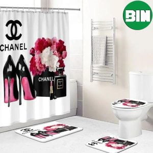 Coco Chanel Fashion Perfume Rose Luxury Bathroom Set