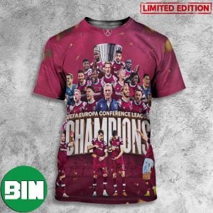 Congratulations West Ham United Is Champions UEFA Europa Conference League 3D T-Shirt
