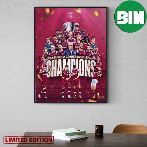 Congratulations West Ham United Is Champions UEFA Europa Conference League Home Decor Poster-Canvas