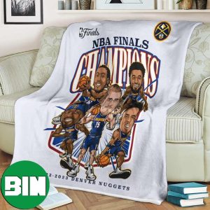 Denver Nuggets Fanatics Branded 2023 NBA Finals Champions Windmill Team Caricature Fleece Blanket