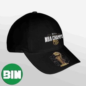 Denver Nuggets NBA Trophy And Signatures Champions NBA Finals 2023 Print Hat-Cap