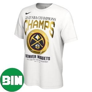 Denver Nuggets Nike 2023 NBA Finals Champions Celebration Roster Fan Gifts T-Shirt