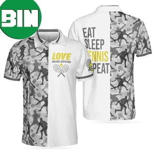 Eat Sleep Tennis Repeat Best Tennis Themed Polo Shirt