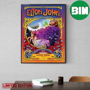 Elton John Farewell Yellow Brick Road Accor Arena Paris June 21 27 28 2023 Home Decor Poster Canvas