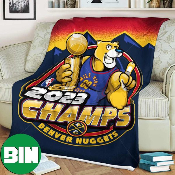 Eric Poole Art Congrats Denver Nuggets Winner NBA Finals 2023 Fleece Blanket