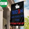 Fuck Biden And Fuck You For Voting For Him Flag Funny Middle Fingers Designs, Garden Decor 2 Sides Garden House Flag