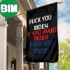 Fuck You Biden Flag Fuck Biden Flag Sarcastic Middle Finger Designs For Yard Decor 2 Sides Garden House Flag