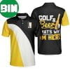Golf And Skull Black And White Best Golf Polo Shirt