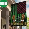 Fist Living Unapologetically Black Flag Juneteenth South African Flag Garden Decor 2 Sides Garden House Flag