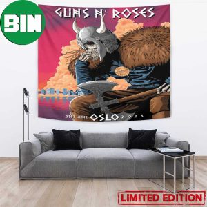 Guns N’ Roses 21st June 2023 Ekeberg Camping Oslo Home Decor Poster Tapestry