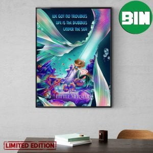 Halle Bailey As The Little Mermaid Fan Art Movie 2023 Home Decor Poster Canvas