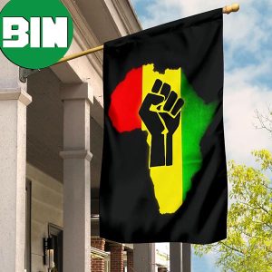 Hand Up Proud Africa Flag BLM Black Flag Fight For Human Rights No Racist Outdoor Decor 2 Sides Garden House Flag