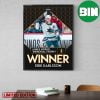 King Clancy Memorial Trophy Winner Mikael Backlund NHL Awards 2023 Home Decor Poster Canvas