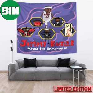 Jimmy Butler Across The Jimmy-Verse Spider-Man Style Poster Wall Art Decor Tapestry