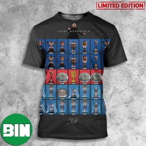 Josep Guardiola Giant Coach Archive Title 3D T-Shirt