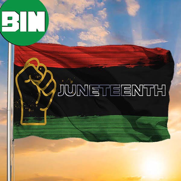 Juneteenth Flag Happy Black History Month 2023 Black Fist Flag Door Decorations Ideas 2 Sides Garden House Flag