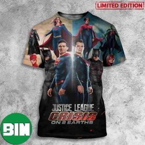 Justice League Crisis On 2 Earths CW x DCEU All Over Print T-Shirt