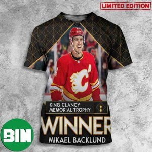 King Clancy Memorial Trophy Winner Mikael Backlund NHL Awards 2023 3D T-Shirt