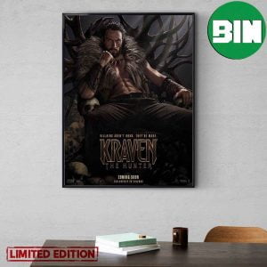 Kraven The Hunter Poster Of Sony x Marvel Studios Home Decor Poster Canvas