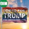 Liberty Gun Beer Trump LGBT U.S Flag Funny Parody LGBT Vote Trump Wall Indoor Hanging Flag 2 Sides Garden House Flag