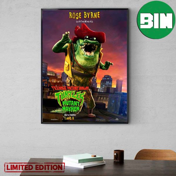 Leatherhead Teenage Mutant Ninja Turtles Mutant Mayhem TMNT Movie Home Decor Poster Canvas