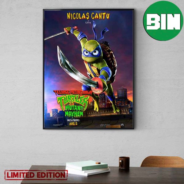 Leo Teenage Mutant Ninja Turtles Mutant Mayhem TMNT Movie Home Decor Poster Canvas