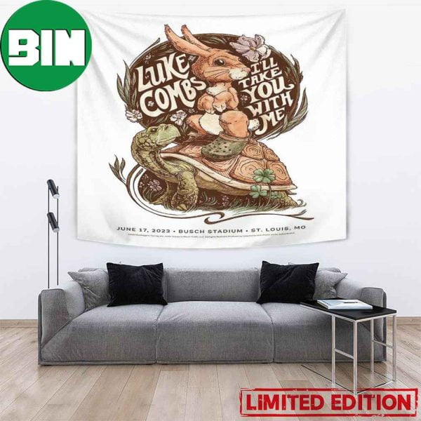 Luke Combs I Will Take You With Me June 17 2023 Busch Stadium St Louis MO Home Decor Poster Tapestry