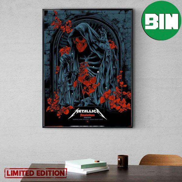 Metallica M72 Amsterdam World Tour April 27 2023 At Johan Cruijff Amsterdam Netherlands Home Decor Poster Canvas