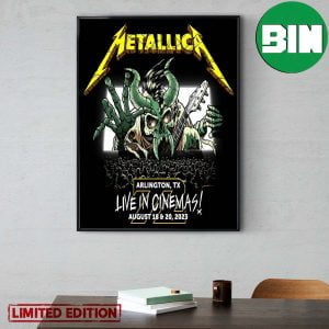 Metallica M72 Arlington TX USA Live In Cinemas Tour August 18 20 2023 Poster Canvas