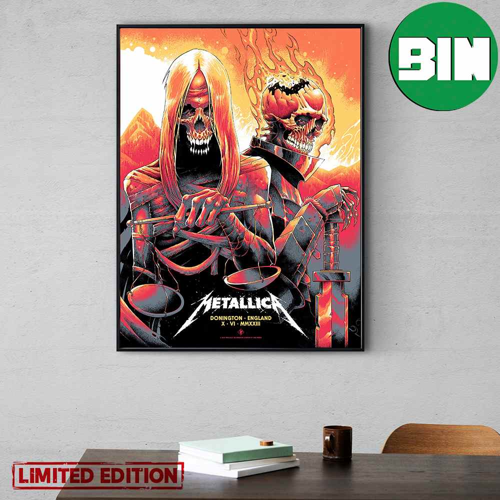 Metallica M72 World Tour 2023 No Repeat Weekend Download Fest M72 Donington England Home Decor Poster-Canvas