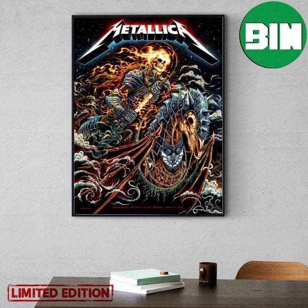 Metallica Poster by Milestsang First Night Ullevi Stadium World Tour M72 Gothenburg Sweden June 16 2023 Home Decor Poster-Canvas