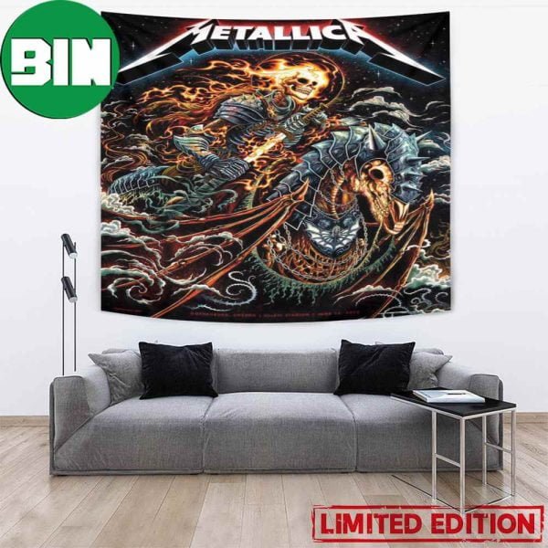 Metallica Poster by Milestsang First Night Ullevi Stadium World Tour M72 Gothenburg Sweden June 16 2023 Poster-Tapestry