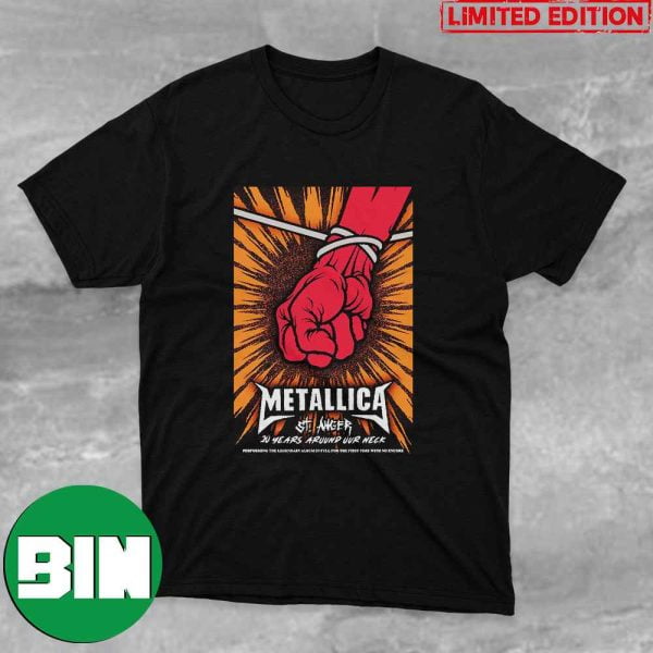 Metallica St Anger 20 Years Around Our Neck 20th Anniversary Fan Gifts T-Shirt