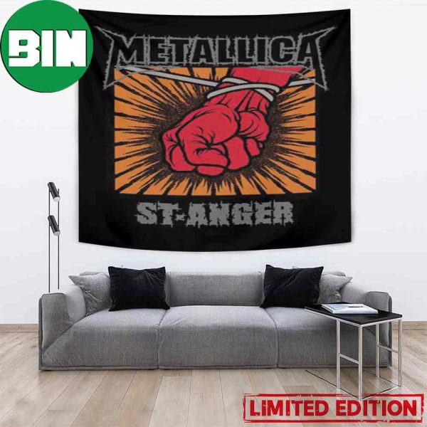 Metallica St Anger Album 20th Annivesary Performance 2023 Wall Art Home Decor Tapestry