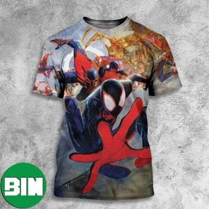 Miles Morales And Spider-Man Across The Spider-Verse New Poster Movie 3D T-Shirt