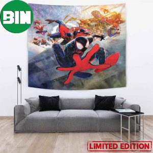 Miles Morales And Spider-Man Across The Spider-Verse New Poster Movie Home Decor Tapestry