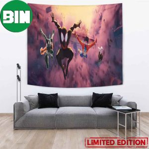 Miles Morales Gwen Stacy Spider India And Spider Punk Spider-Man Across The SpiderVerse Poster Home Decor Tapestry