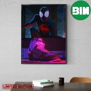 Miles Morales Spider-Man Across The Spider-Verse Air Jordan 1 High Friends And Family Home Decor Poster-Canvas
