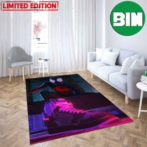 Miles Morales Spider-Man Across The Spider-Verse Air Jordan 1 High Friends And Family Sneaker Rug Home Decor